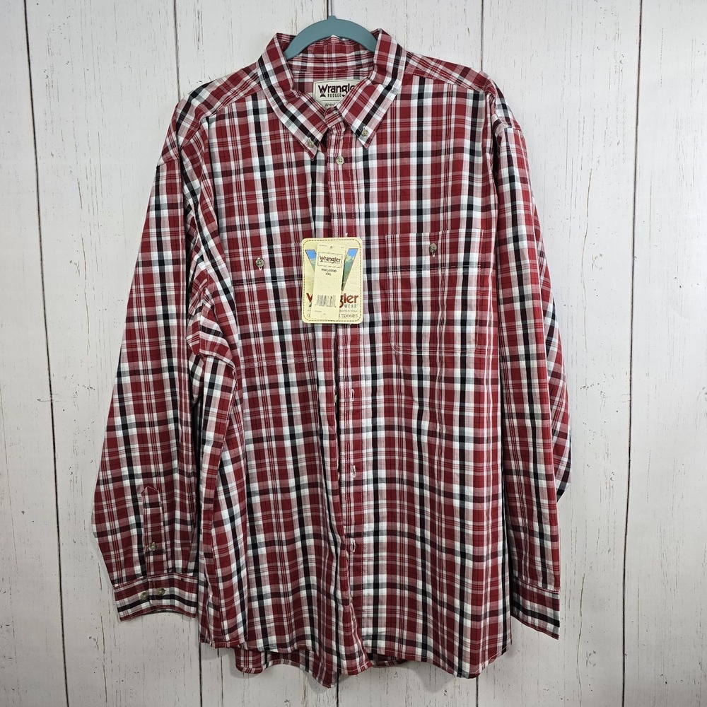 Wrangler Men's Rugged Wear Long Sleeve Button Down Shirt Western Gorpcore